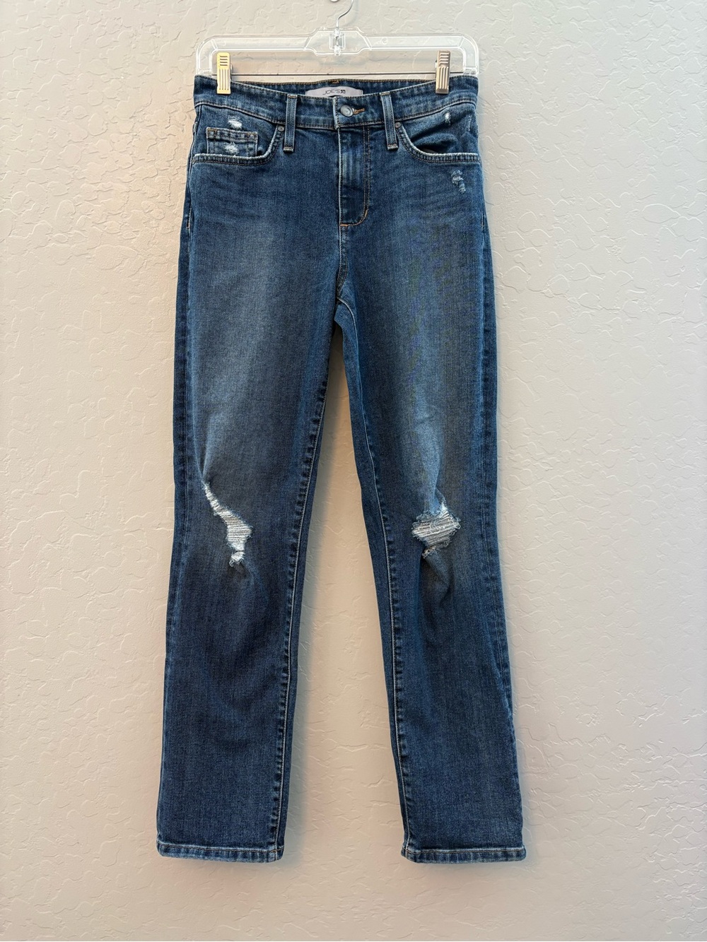 Joe's Jeans straight leg distressed denim jeans size 25